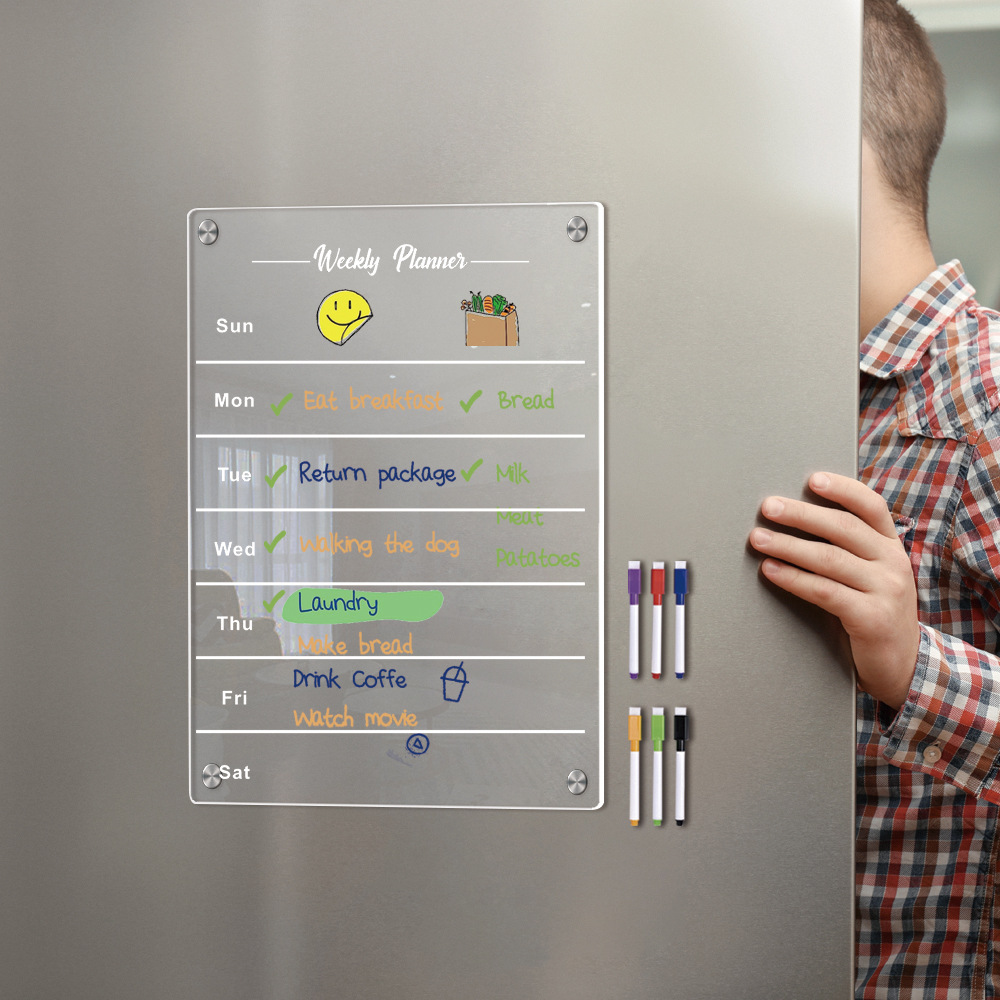 Baby Food Schedule - 1pc acrylic refrigerator magnetic suction plate