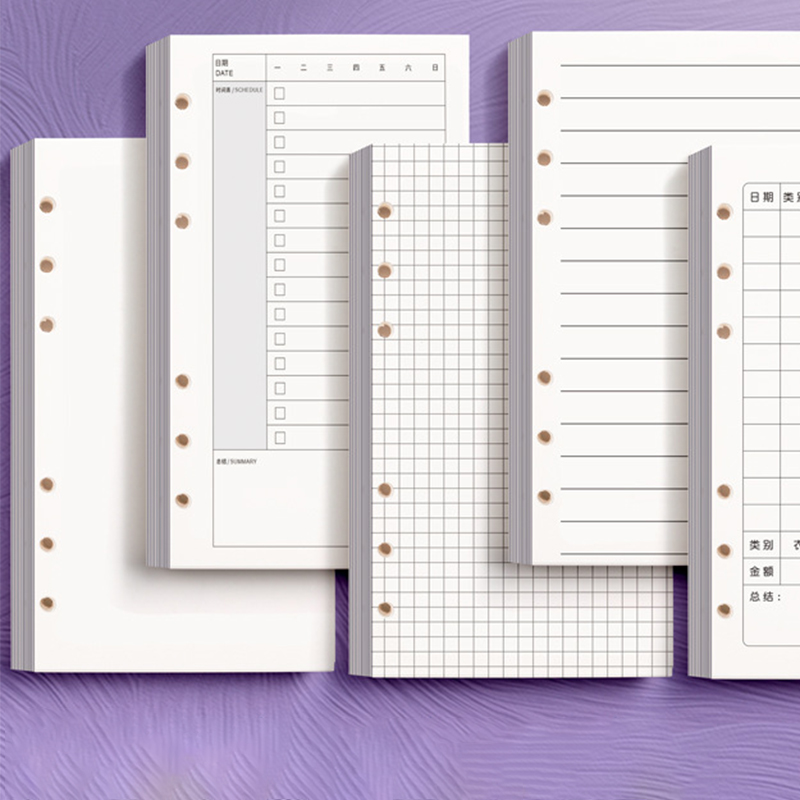 Baby Food Schedule - 6 Holes A6 Notebook Refill Paper