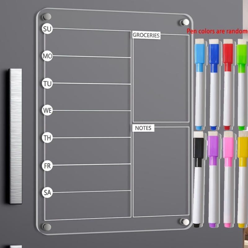 Baby Food Schedule - Acrylic Meal Planner Magnetic Menu Board