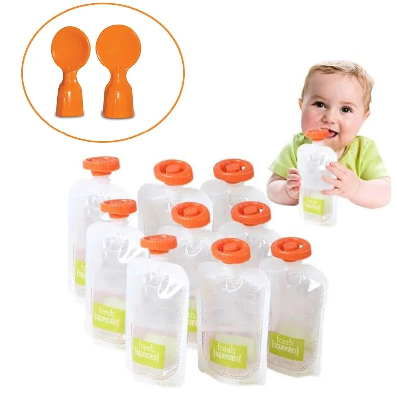Baby Food Organic - 50Pcs Food Storage Bag Keep Organic