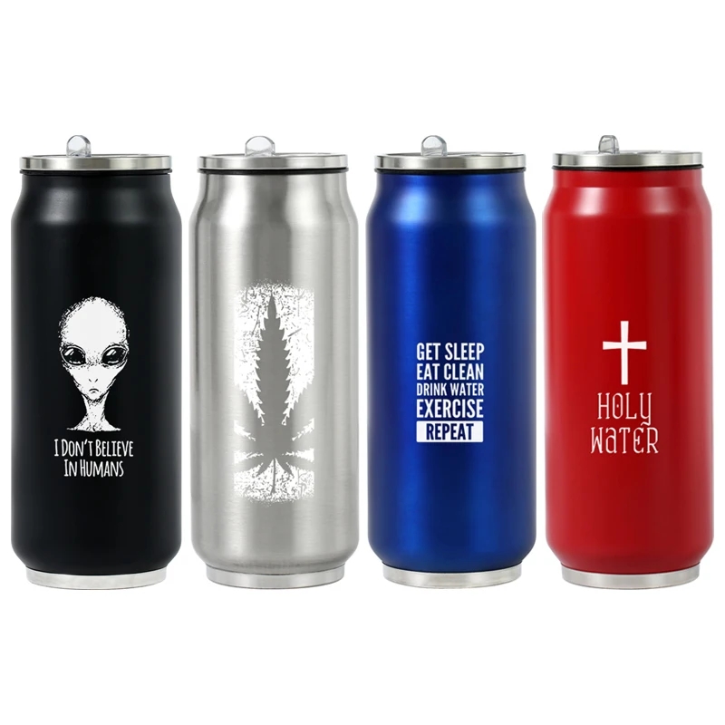 Training Cup Straw - 500ML 304 Stainless Steel Cola Can