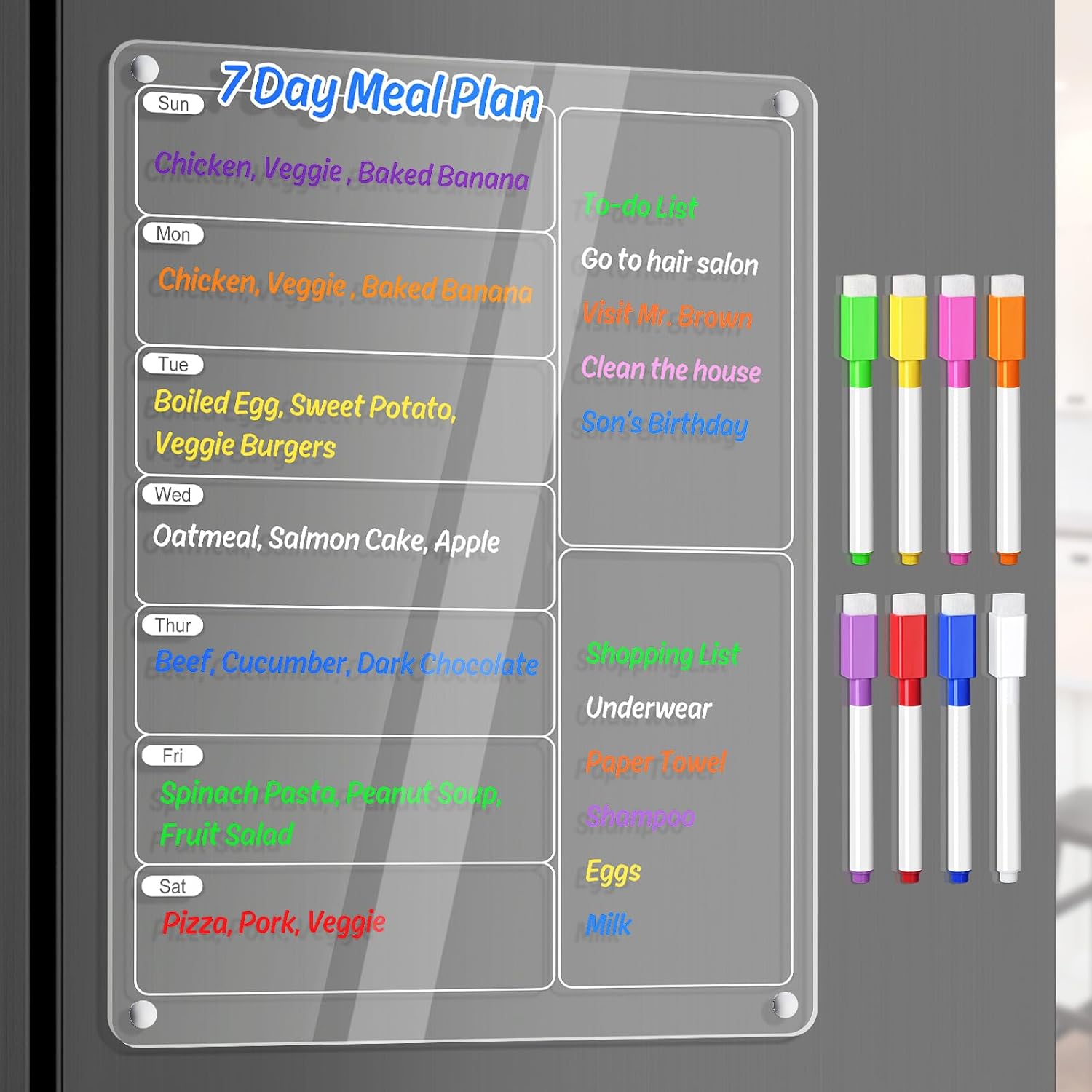 Clear Acrylic Magnetic Fridge  - Baby Food Schedule review and price