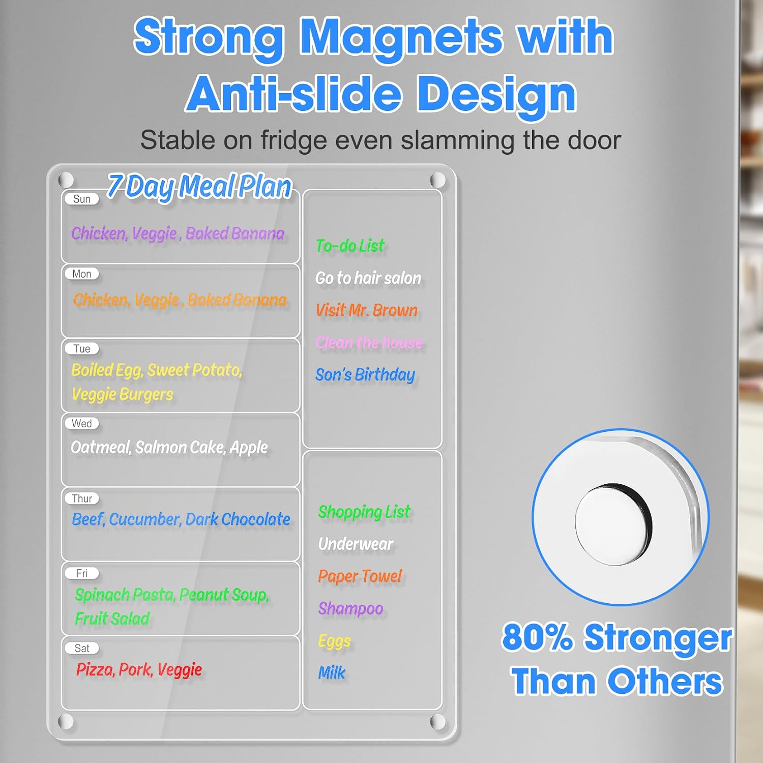 Clear Acrylic Magnetic Fridge  - Baby Food Schedule review and price