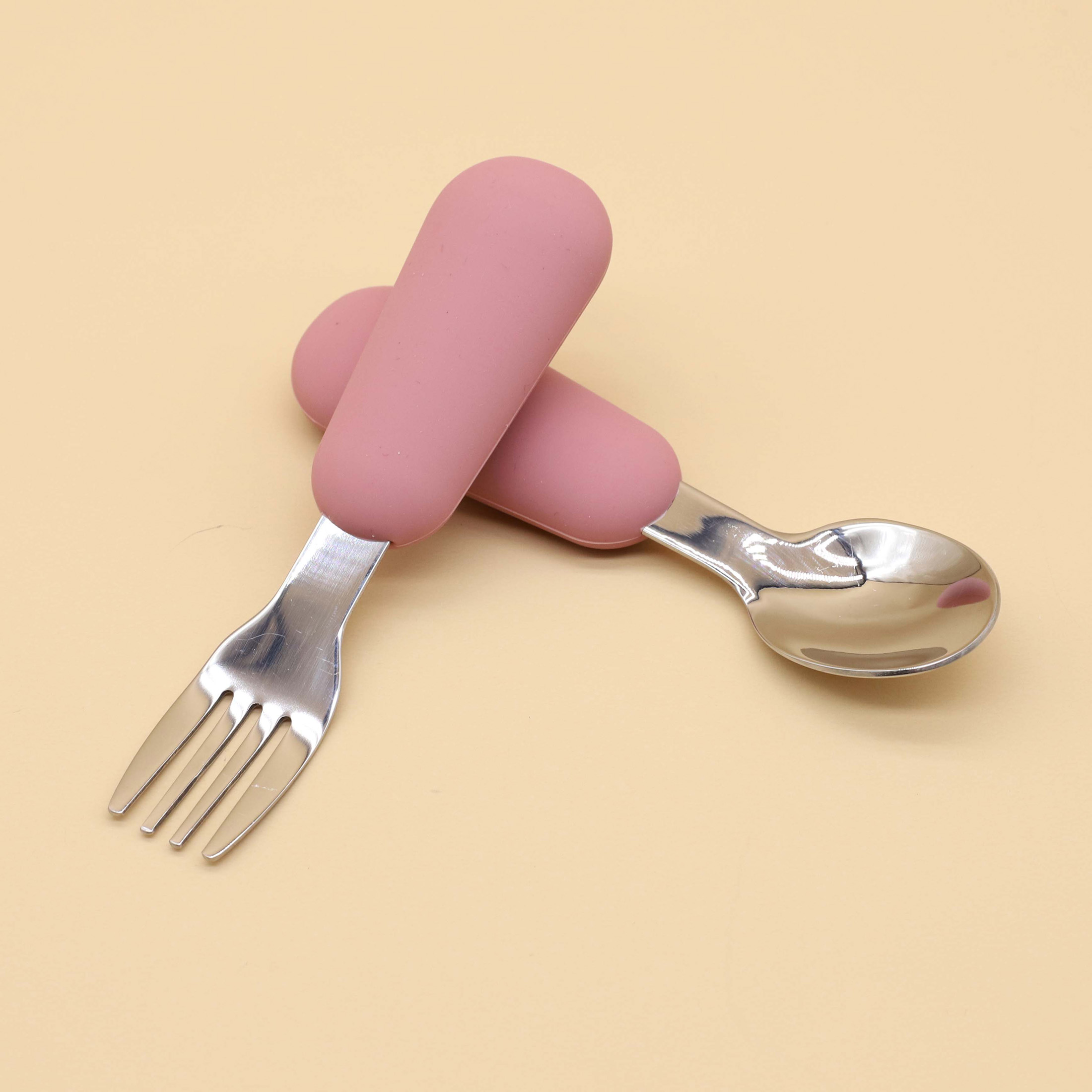 Silicone stainless steel spoon - Baby Food Utensils review and price