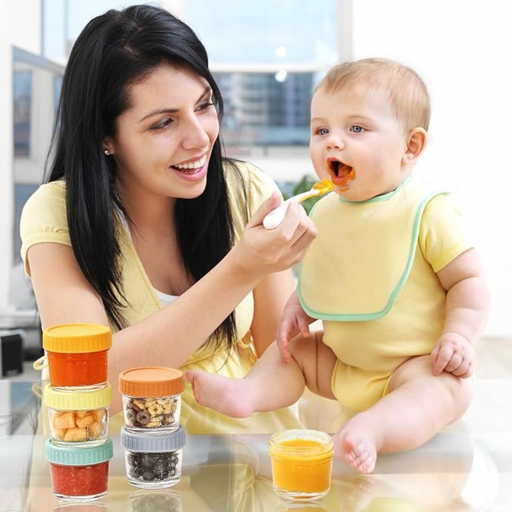 6pcs Glass Baby Food Jar Reusa - Baby Food Glass review and price