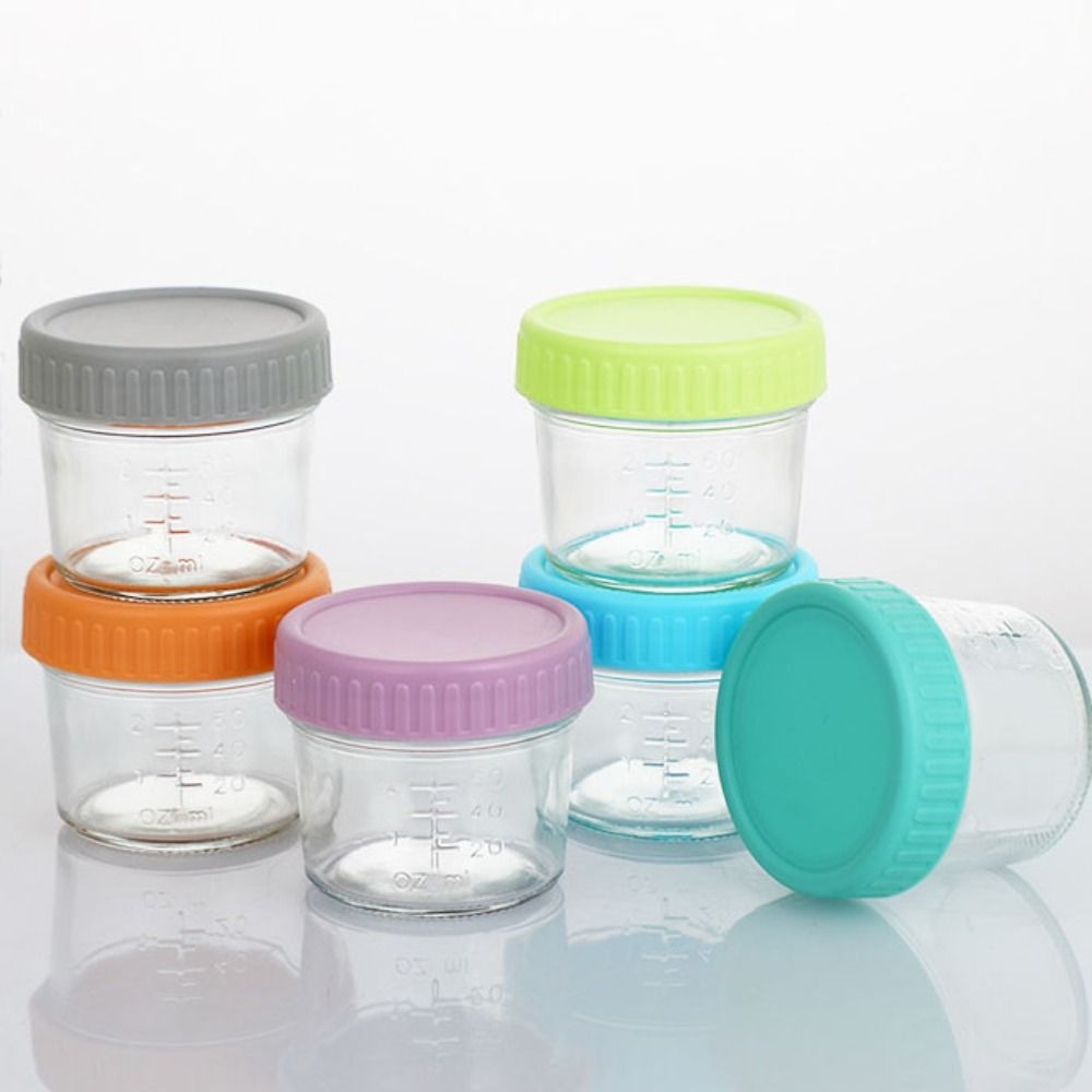 6pcs Glass Baby Food Jar Reusa - Baby Food Glass review and price