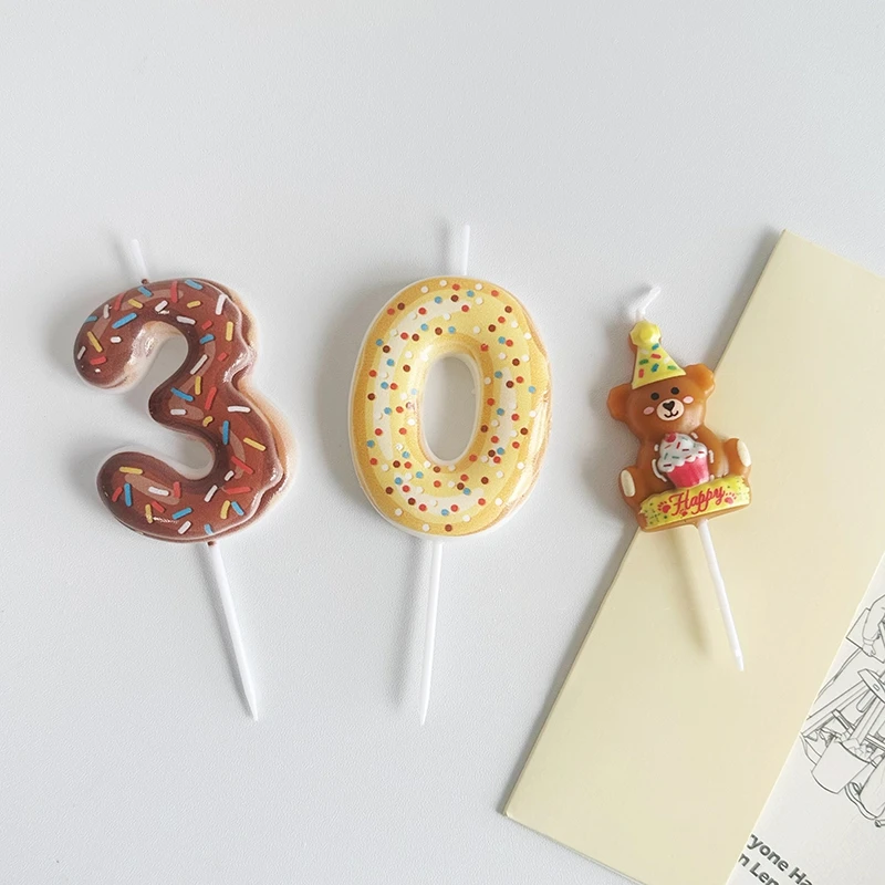 Sweet Donut Number Candle 0-9  - Baby Food Recipes review and price