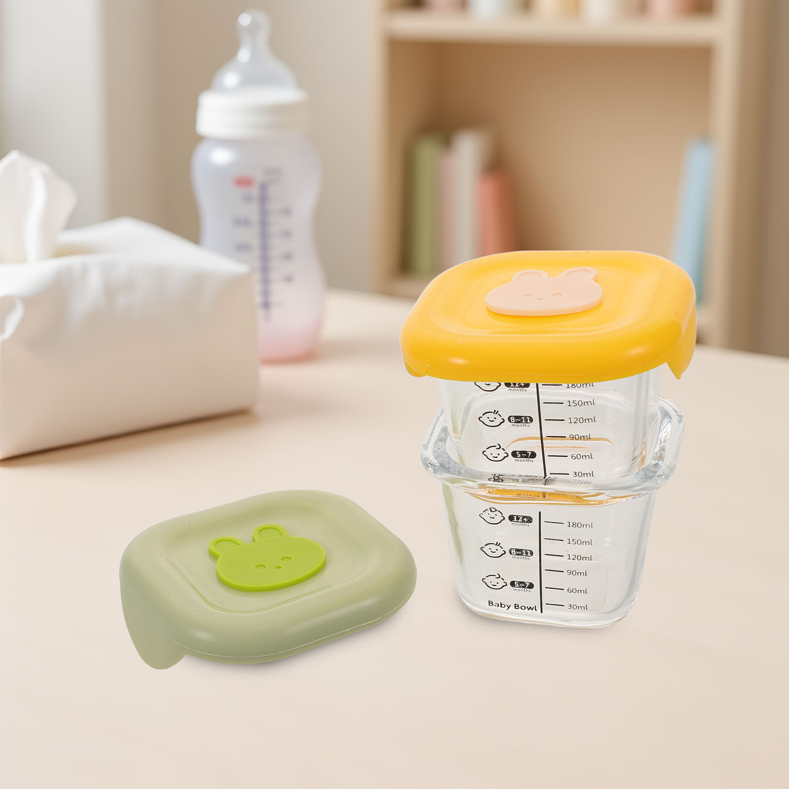 2Pcs Plastic Baby Food Storage - Baby Food Yellow review and price