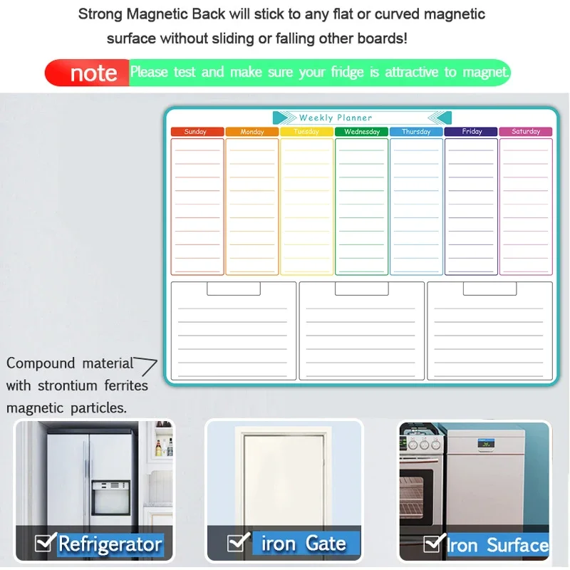 A3 Size Magnetic Weekly &month - Baby Food Schedule review and price