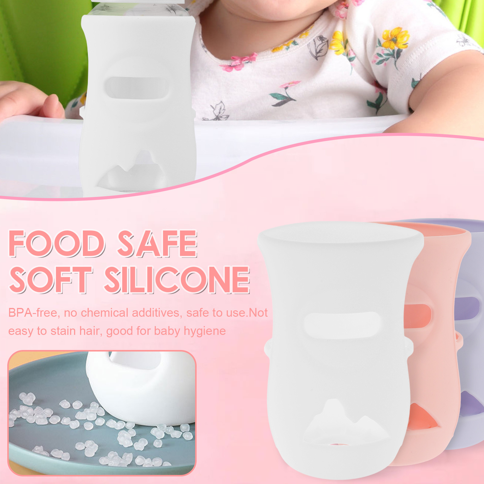 Silicone Sleeves Silicone Baby - Baby Food Glass review and price