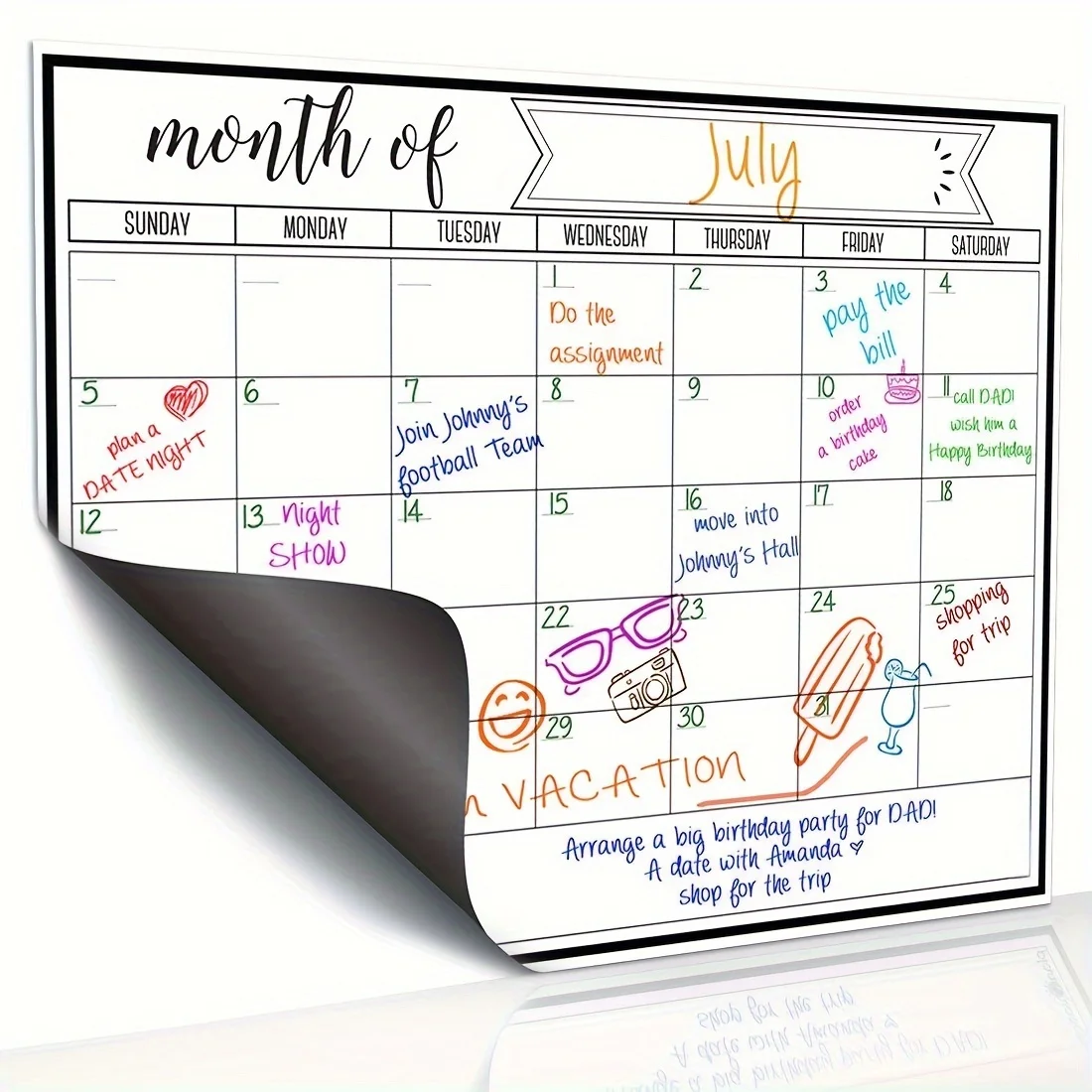 Magnetic Monthly Calendar Whit - Baby Food Schedule review and price