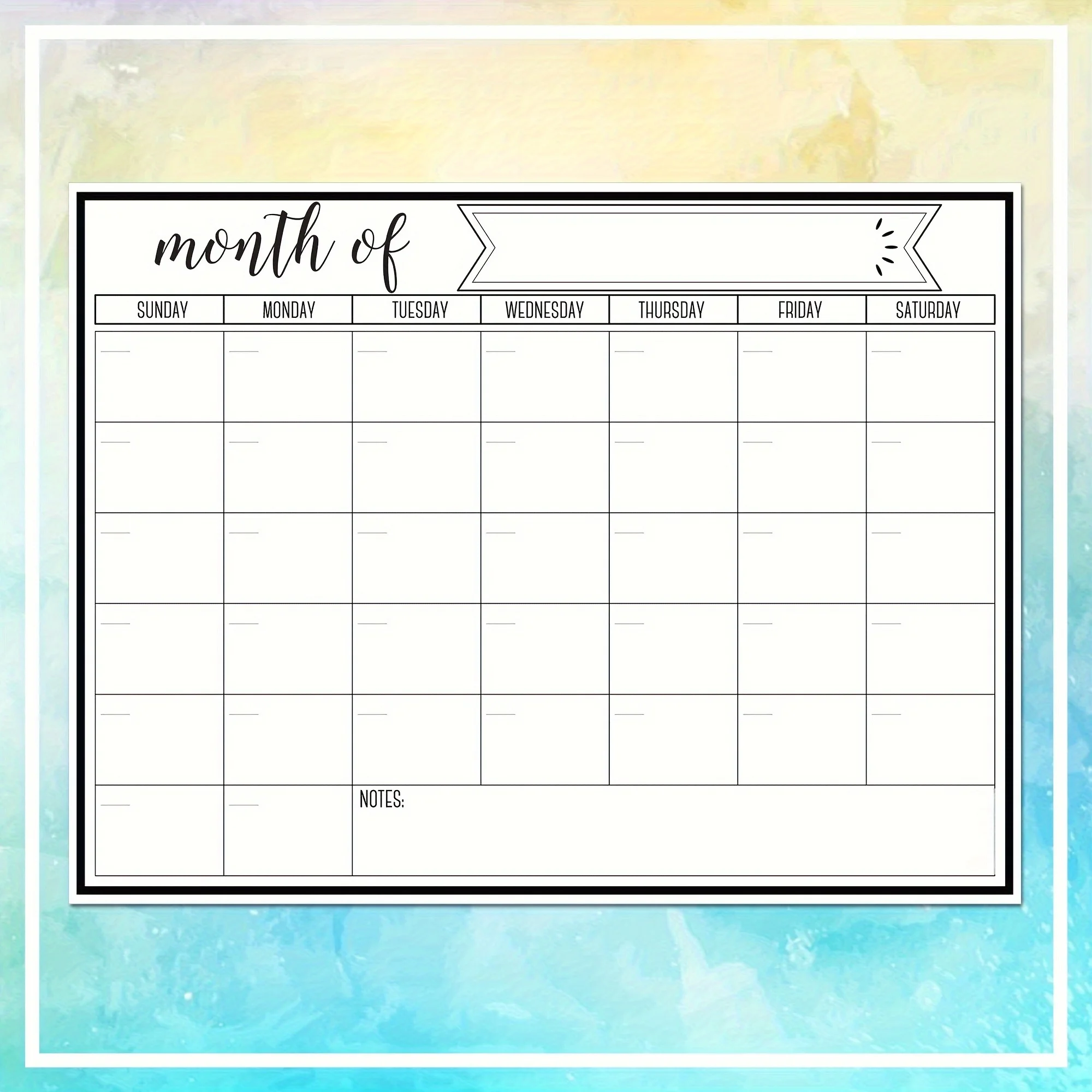 Magnetic Monthly Calendar Whit - Baby Food Schedule review and price