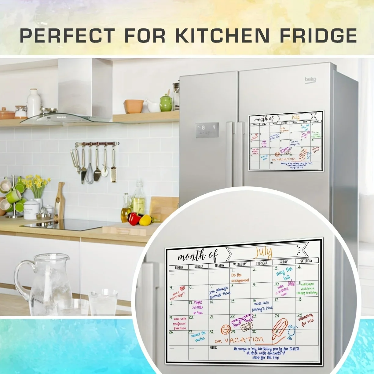 Magnetic Monthly Calendar Whit - Baby Food Schedule review and price