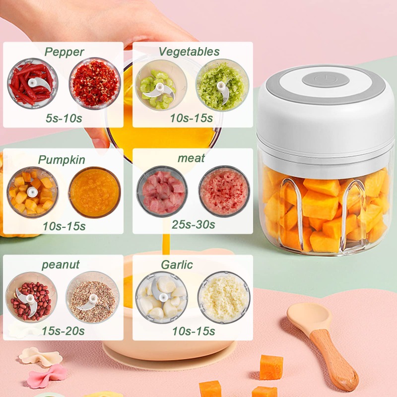 250ML Electric Garlic Grinder  - Baby Food Vegetables review and price