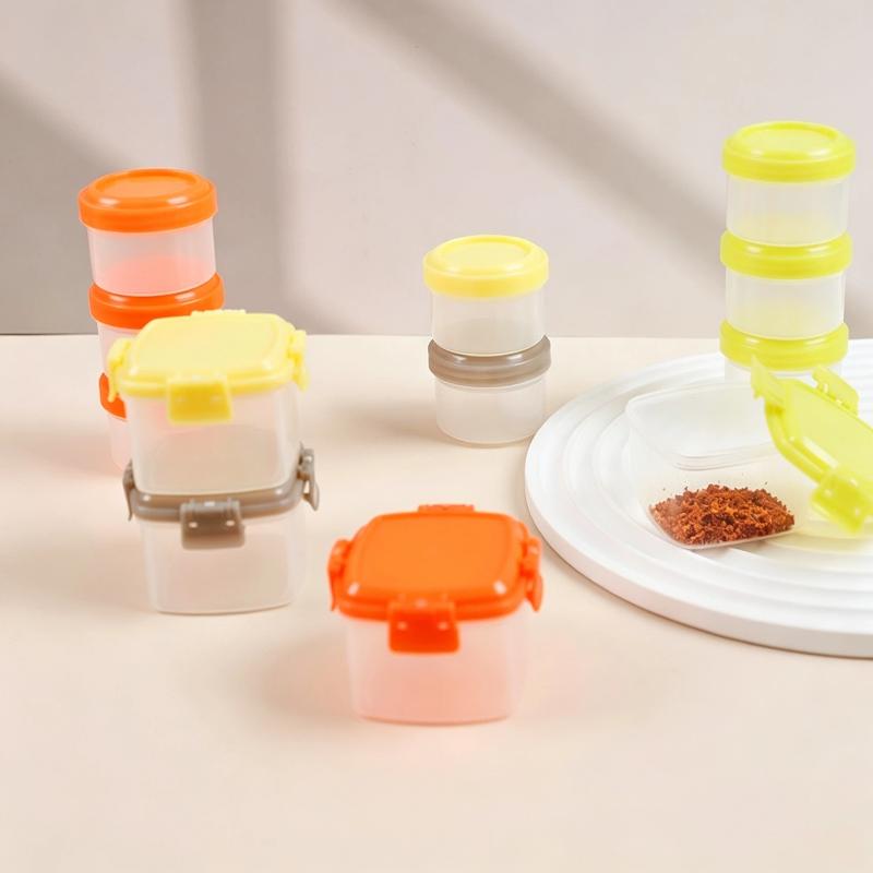 4Pcs Stackable PP Mini Food Ja - Baby Food Jars With Lids review and price