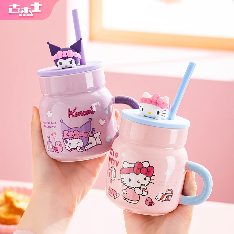 Sanrio 450ml Ceramic Mug Hello - Training Cup Straw review and price