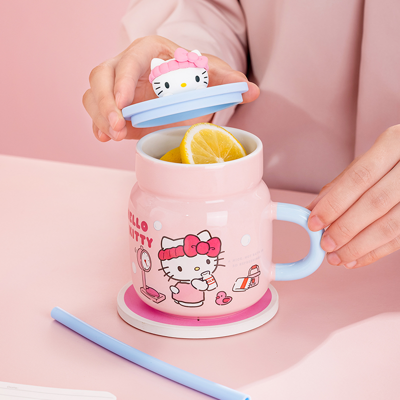 Sanrio 450ml Ceramic Mug Hello - Training Cup Straw review and price