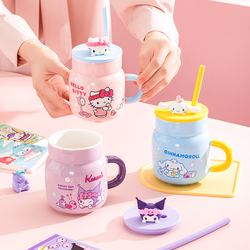 Sanrio 450ml Ceramic Mug Hello - Training Cup Straw review and price