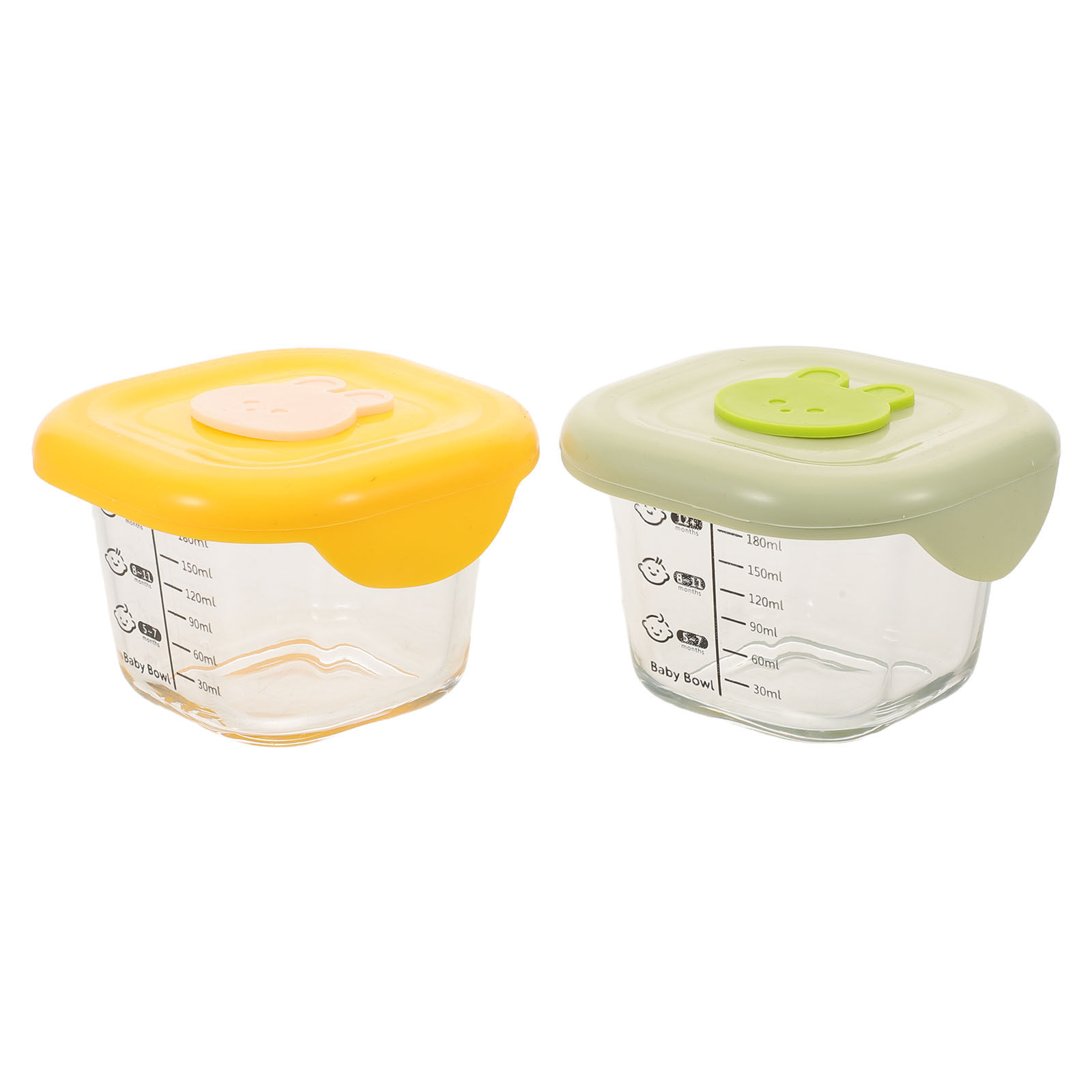 2Pcs Baby Food Storage Boxes 2 - Baby Food Yellow review and price