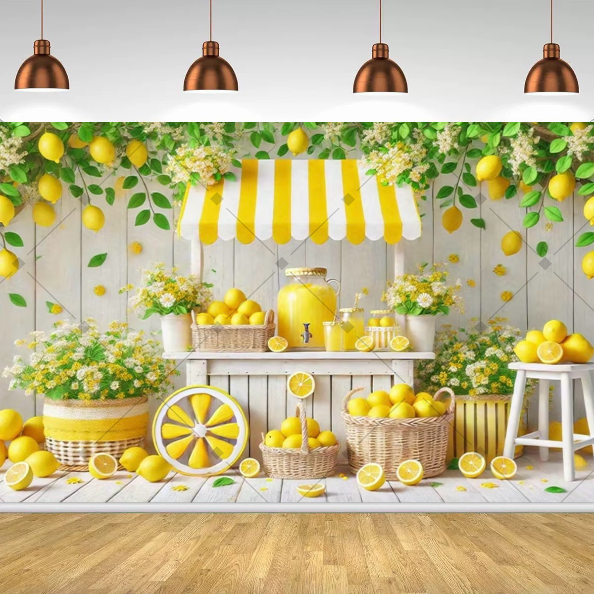 Lemon Backdrop Yellow Lemon Au - Baby Food Yellow review and price
