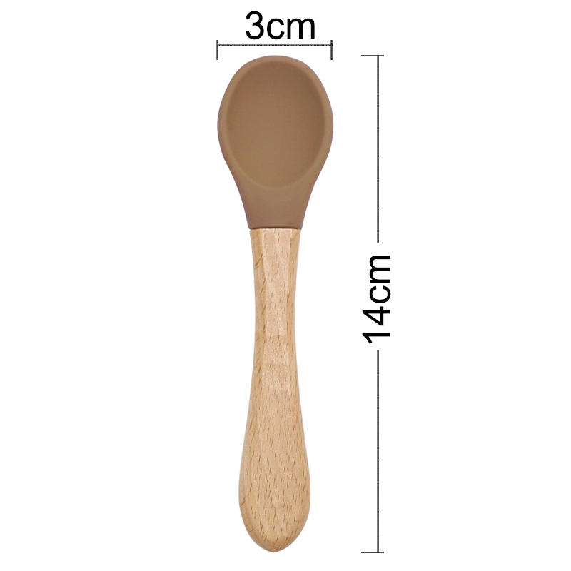 Feeding Wooden Handle Silicone - Baby Food Utensils review and price