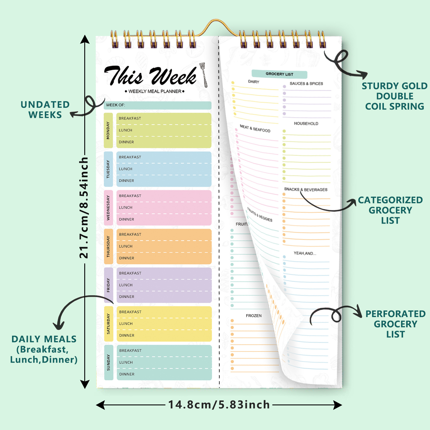 A5 Spiral Tear‑Off Notebook In - Baby Food Schedule review and price