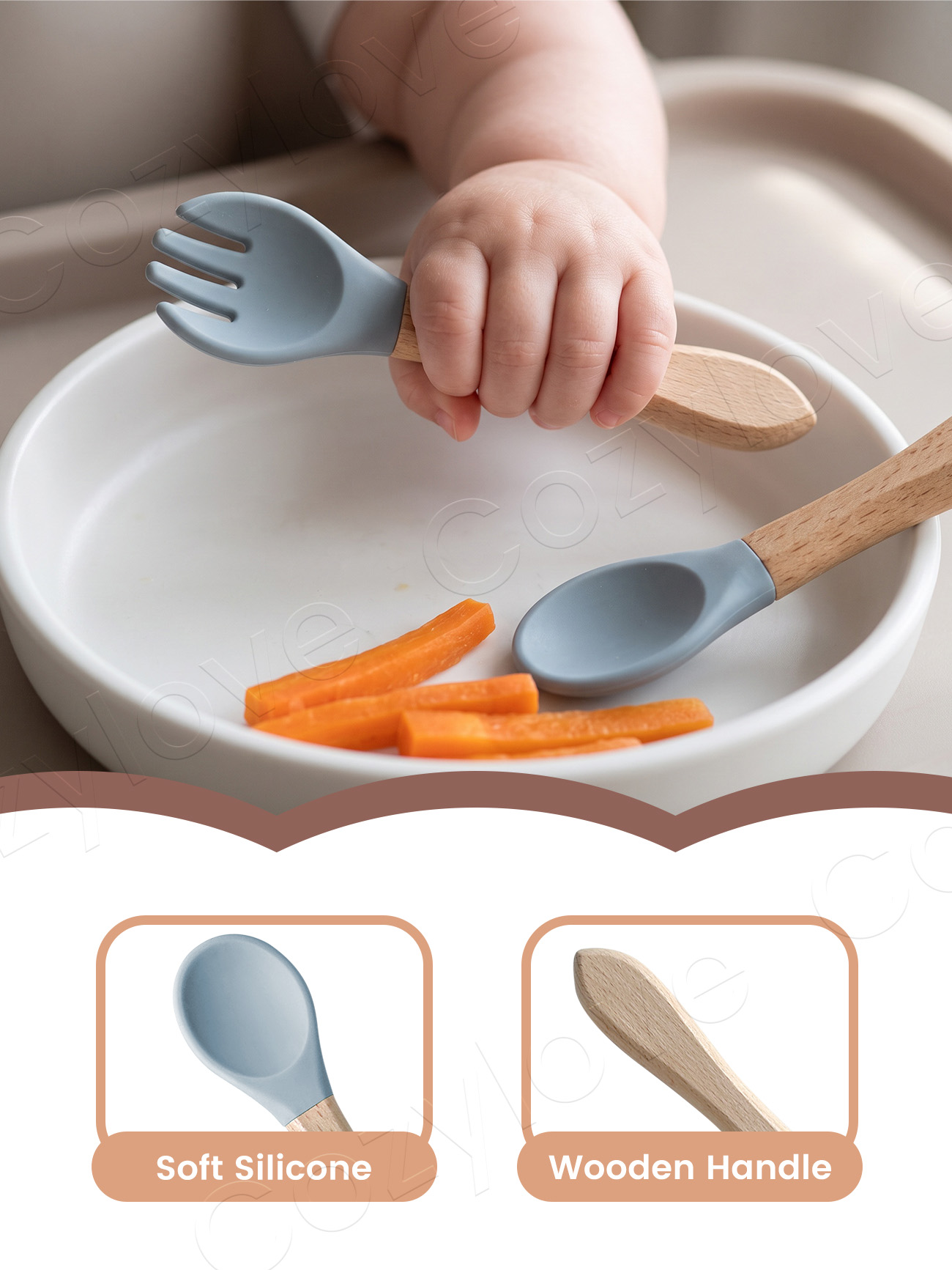 Baby Silicone Fork Spoon Set,  - Baby Food Utensils review and price