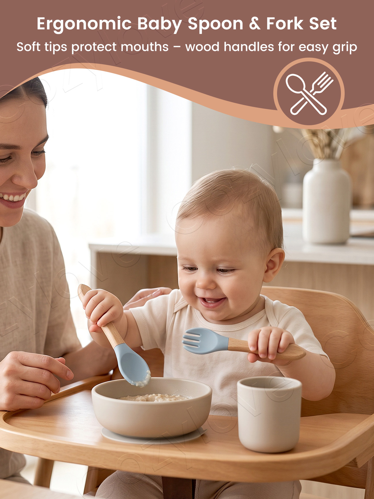 Baby Silicone Fork Spoon Set,  - Baby Food Utensils review and price