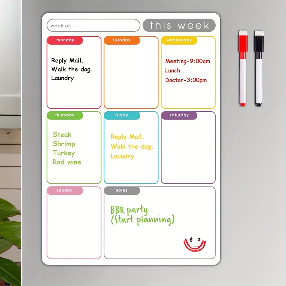 Magnetic Weekly Planner Erasab - Baby Food Schedule review and price